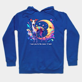 Greyhound And Crescent Moon Hoodie